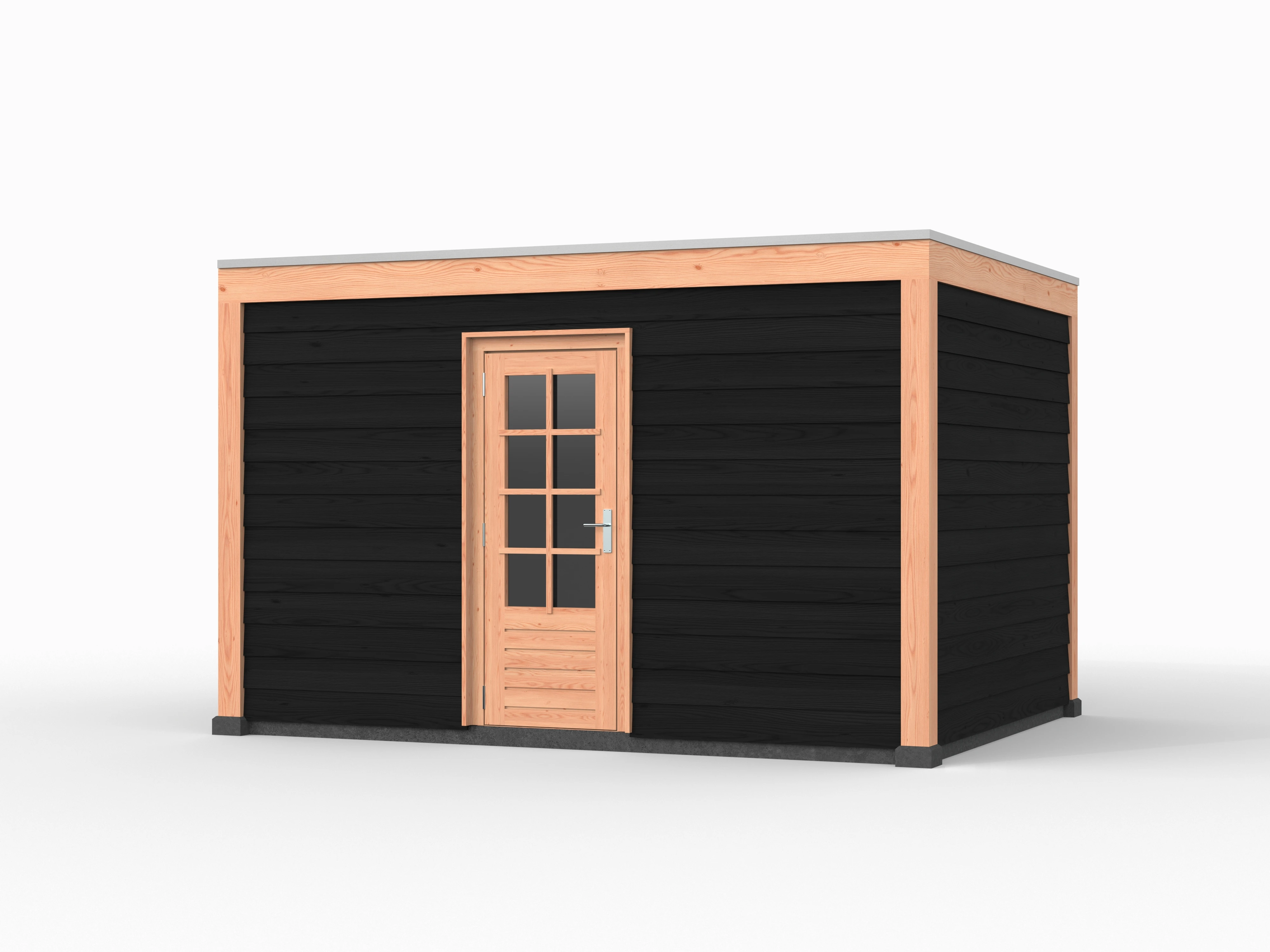 Douglas overkapping, 400 x 300, met schuur, Westwood Elegant zwart - Afbeelding 1